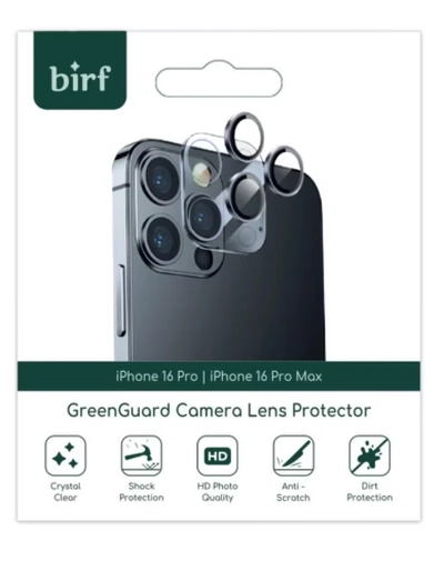 Generic Birf iPhone 16 series GreenGuard Camera Lens Protector-0