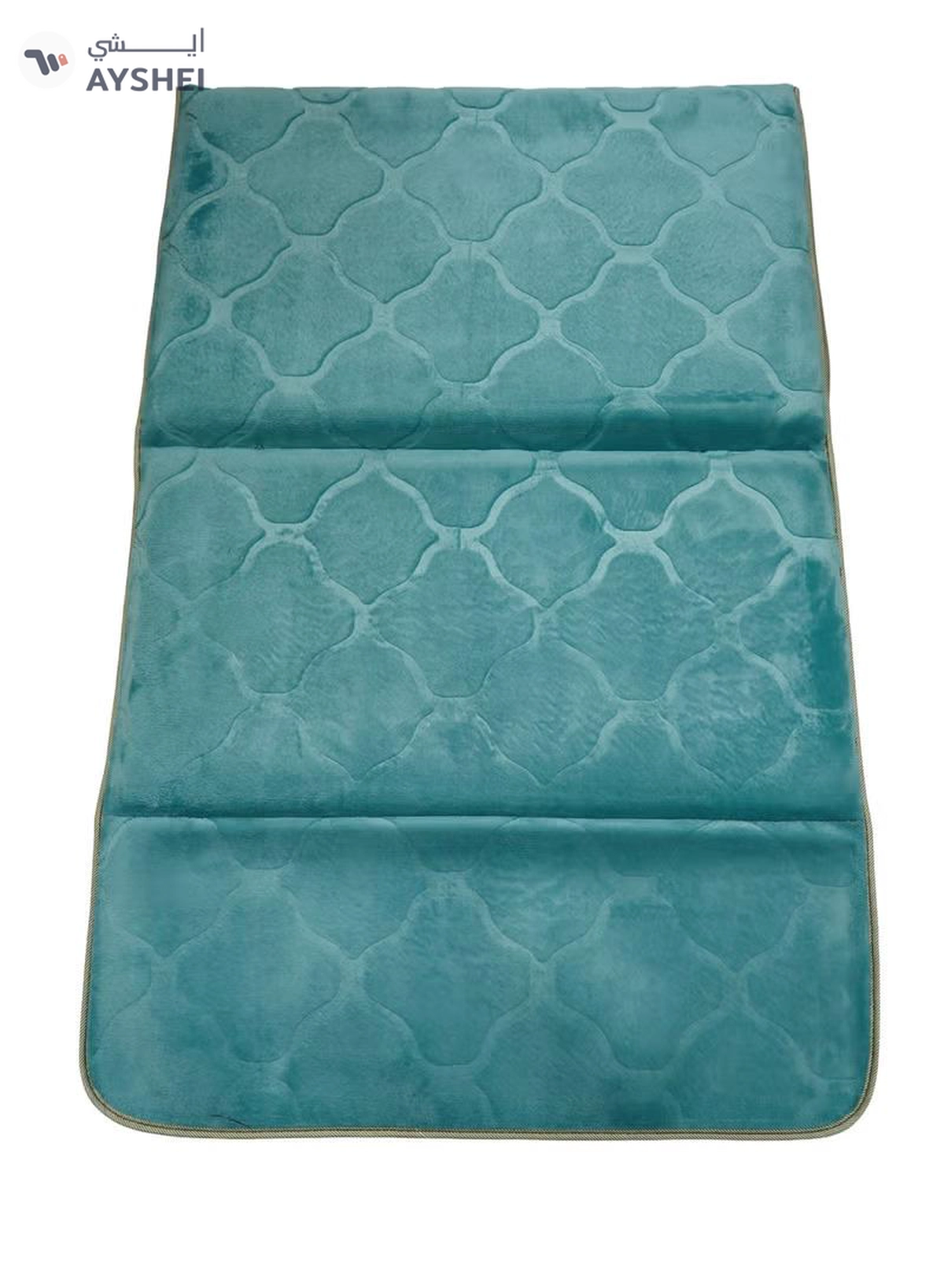 Yuwell Foldable Prayer Mat with Back Support & Carrying Bag, 2-in-1 Prayer Rug Sajadah, Anti-Slip Islamic Salah Mat Soft Velvet Mat 110×65CM for Men & Women, Portable Ramadan & Eid Gift Marine Blue-5-5