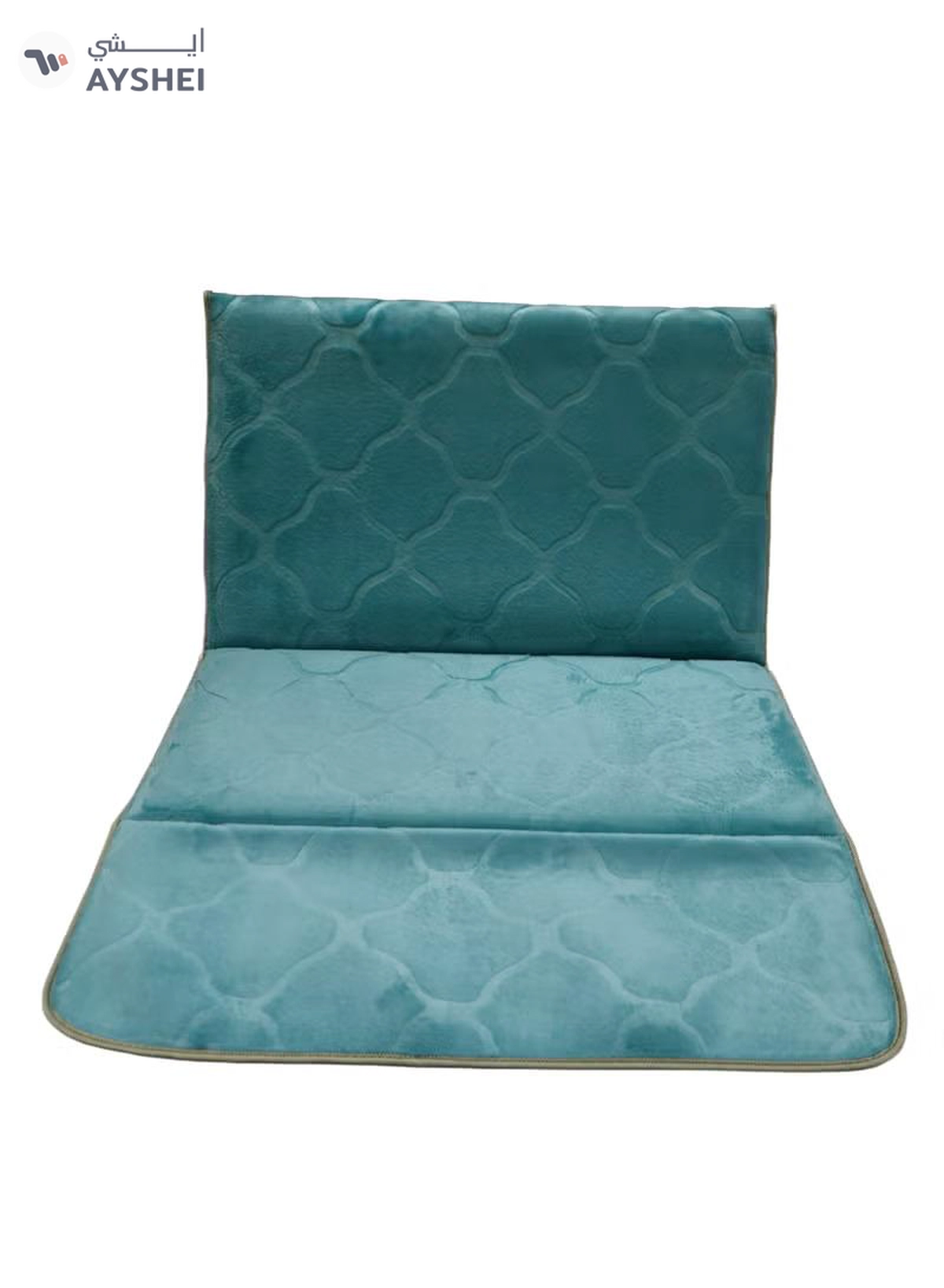 Yuwell Foldable Prayer Mat with Back Support & Carrying Bag, 2-in-1 Prayer Rug Sajadah, Anti-Slip Islamic Salah Mat Soft Velvet Mat 110×65CM for Men & Women, Portable Ramadan & Eid Gift Marine Blue-3-3