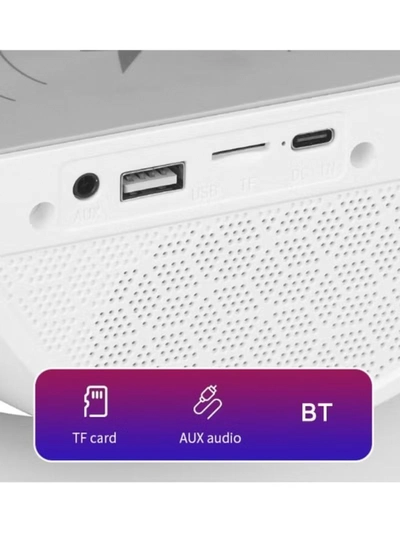 Yuwell LED Wireless Charger Atmosphere Lamp With Bluetooth Speaker And Light Up Wireless Speaker Intelligent LED Table Lamp Color Changing Bedside Table Light For Home And Bedroom Decor-1