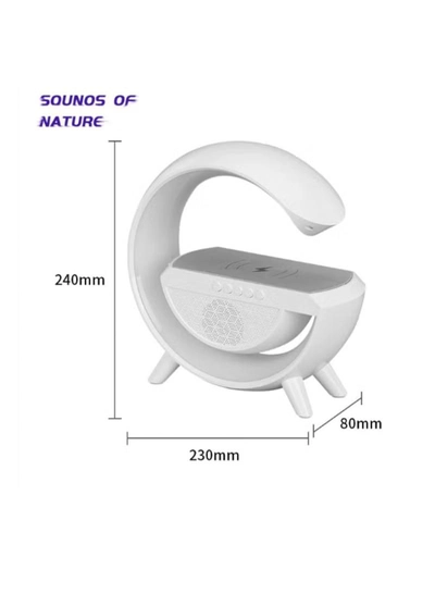 Yuwell LED Wireless Charger Atmosphere Lamp With Bluetooth Speaker And Light Up Wireless Speaker Intelligent LED Table Lamp Color Changing Bedside Table Light For Home And Bedroom Decor-3