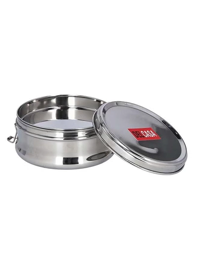 DELCASA Stainless Steel Lunch Box With Plate Silver 14x5x5cm-1