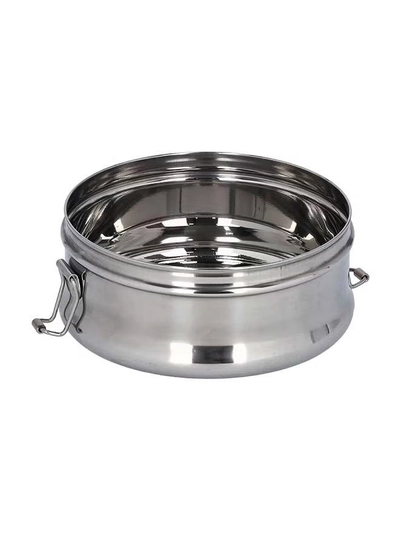 DELCASA Stainless Steel Lunch Box With Plate Silver 14x5x5cm-3