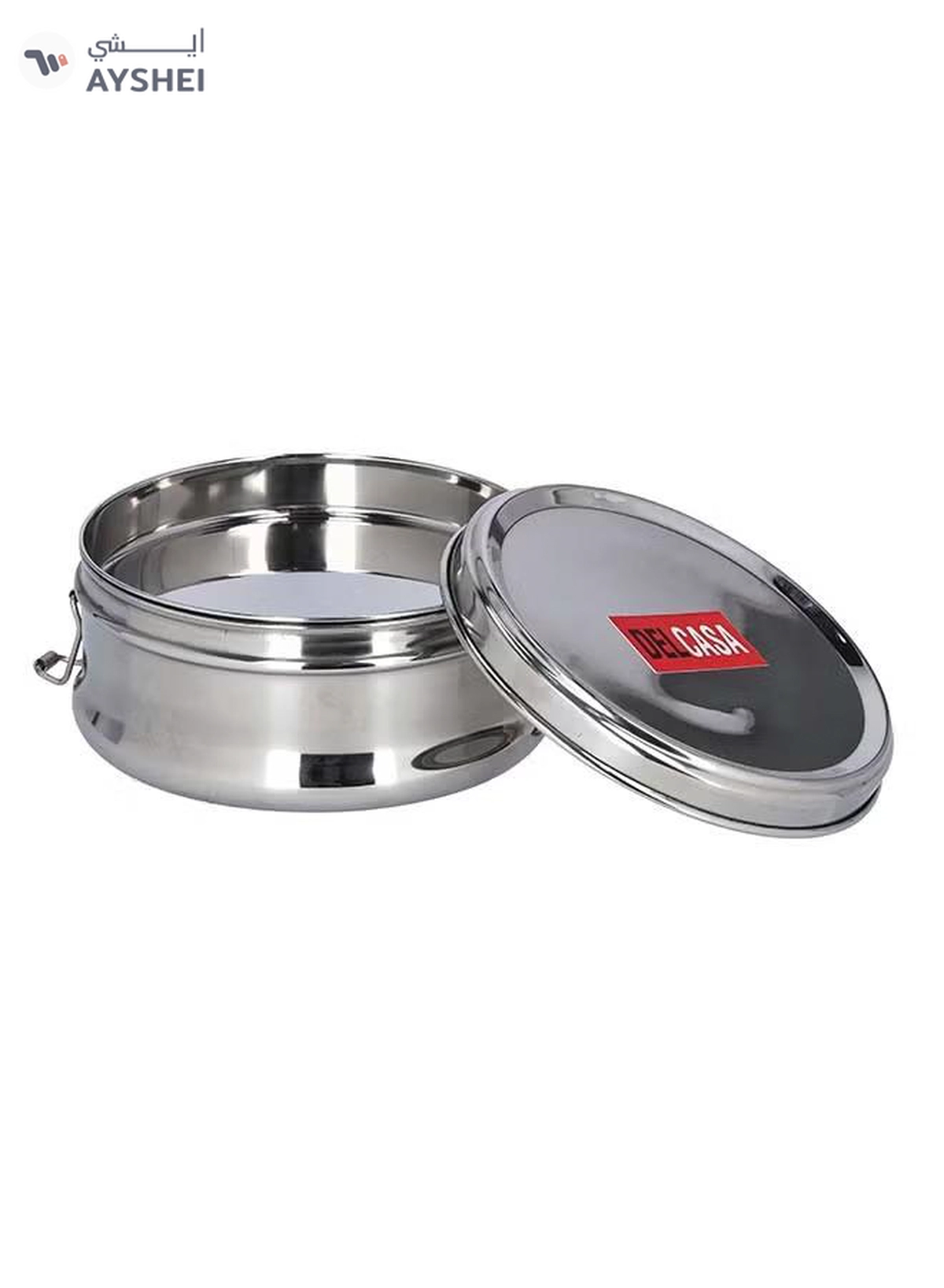 DELCASA Stainless Steel Lunch Box With Plate Silver 14x5x5cm-1-1