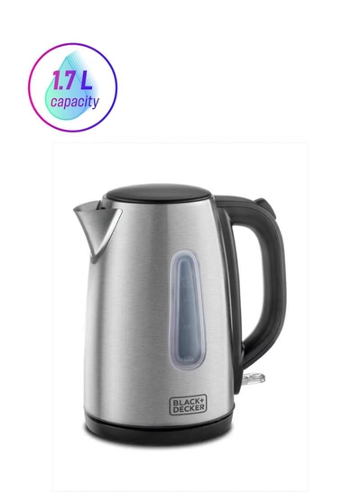 BLACK+DECKER Electric Kettle With Stainless Steel Body 1.7 L 2200 W JC450-B5 Silver/Black-0