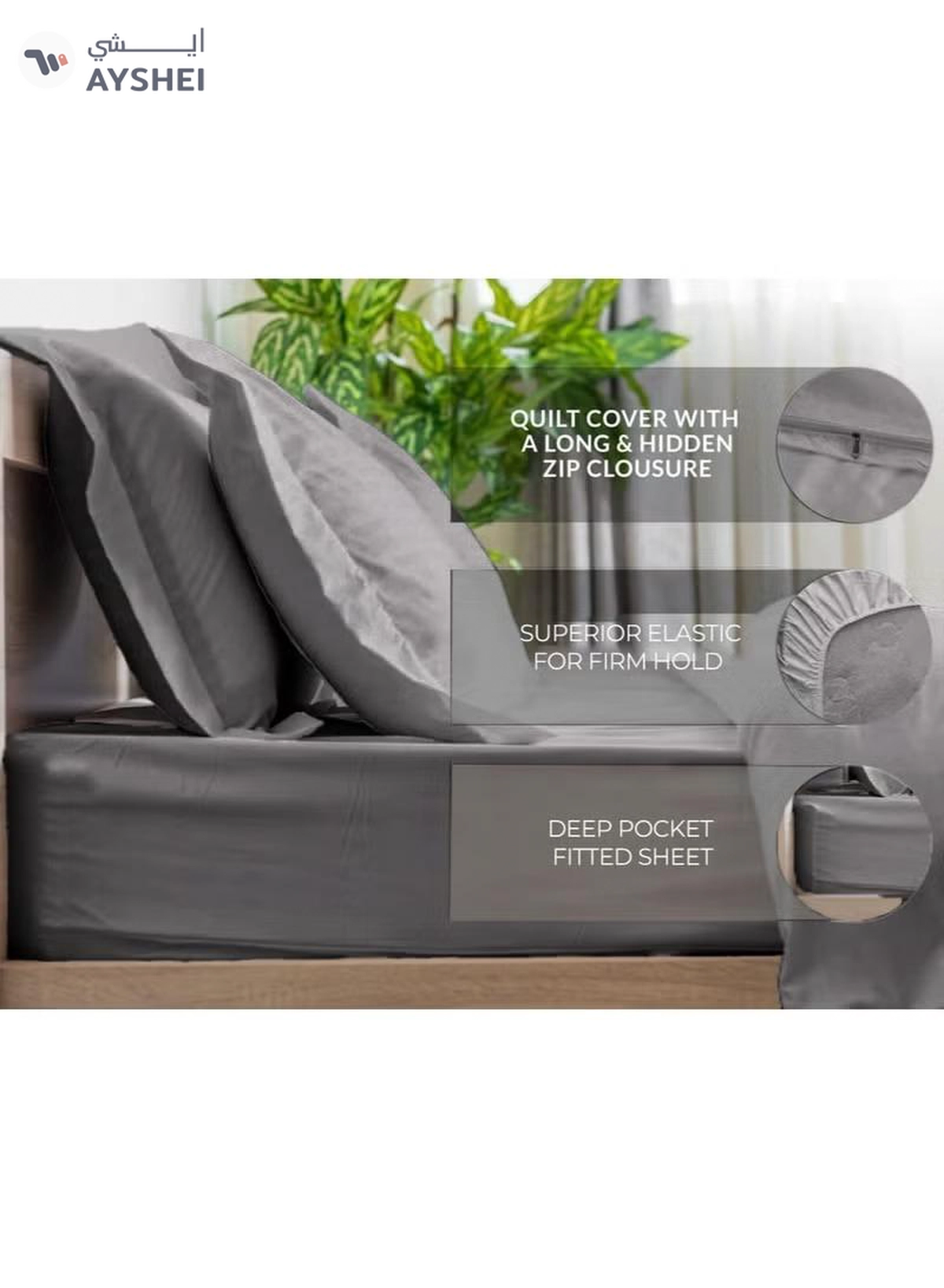 Eworld 6-Piece Premium King Size Bedding Set-1-1