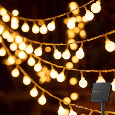 SOLAR CHRISTMAS GLOBE STRING LIGHTS WITH 8 MODES 10M 100LEDS-0