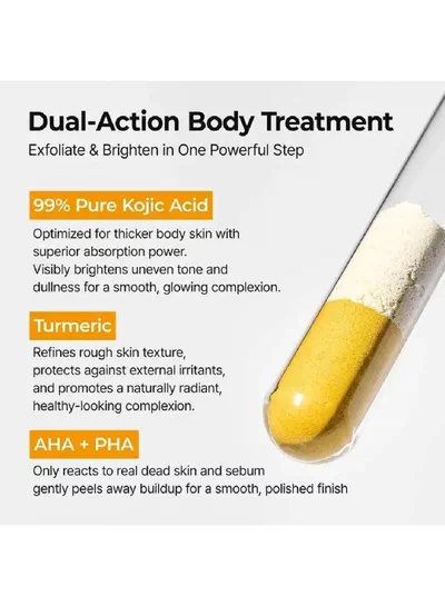 Dr. Melaxin Peel Shot Body and Foot Exfoliating Spray with Kojic Acid, Turmeric and Niacinamide 200ml – Daily Skin Refining Care for Dull, Rough-Looking Areas and a Softer, Smoother, More Radiant Appearance-4