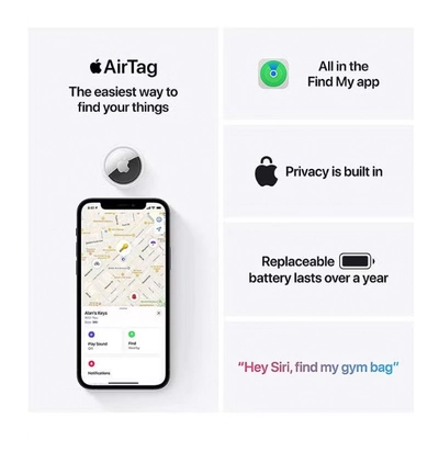 Apple AirTag Pack of 1 White-1