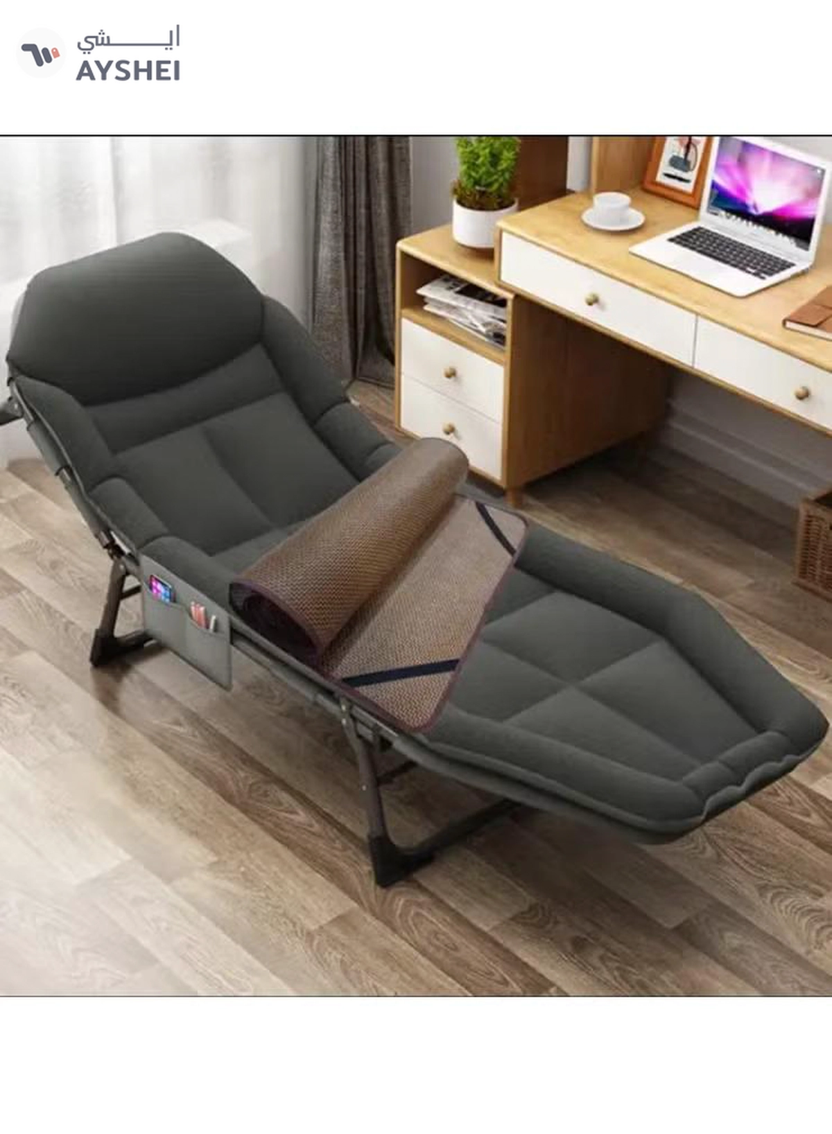 DubaiGallery Folding bed single bed office nap lounge chair portable nap bed multifunctional simple marching escort bed-1-1