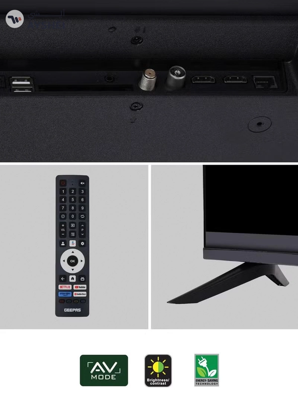 GEEPAS 32" HD QLED Google TV | Sharp Picture with Sleek Design, with Built-in Apps | Dolby Audio, HDMI & USB Connectivity | Voice Remote with Google Cast | GLED3215GTQLD