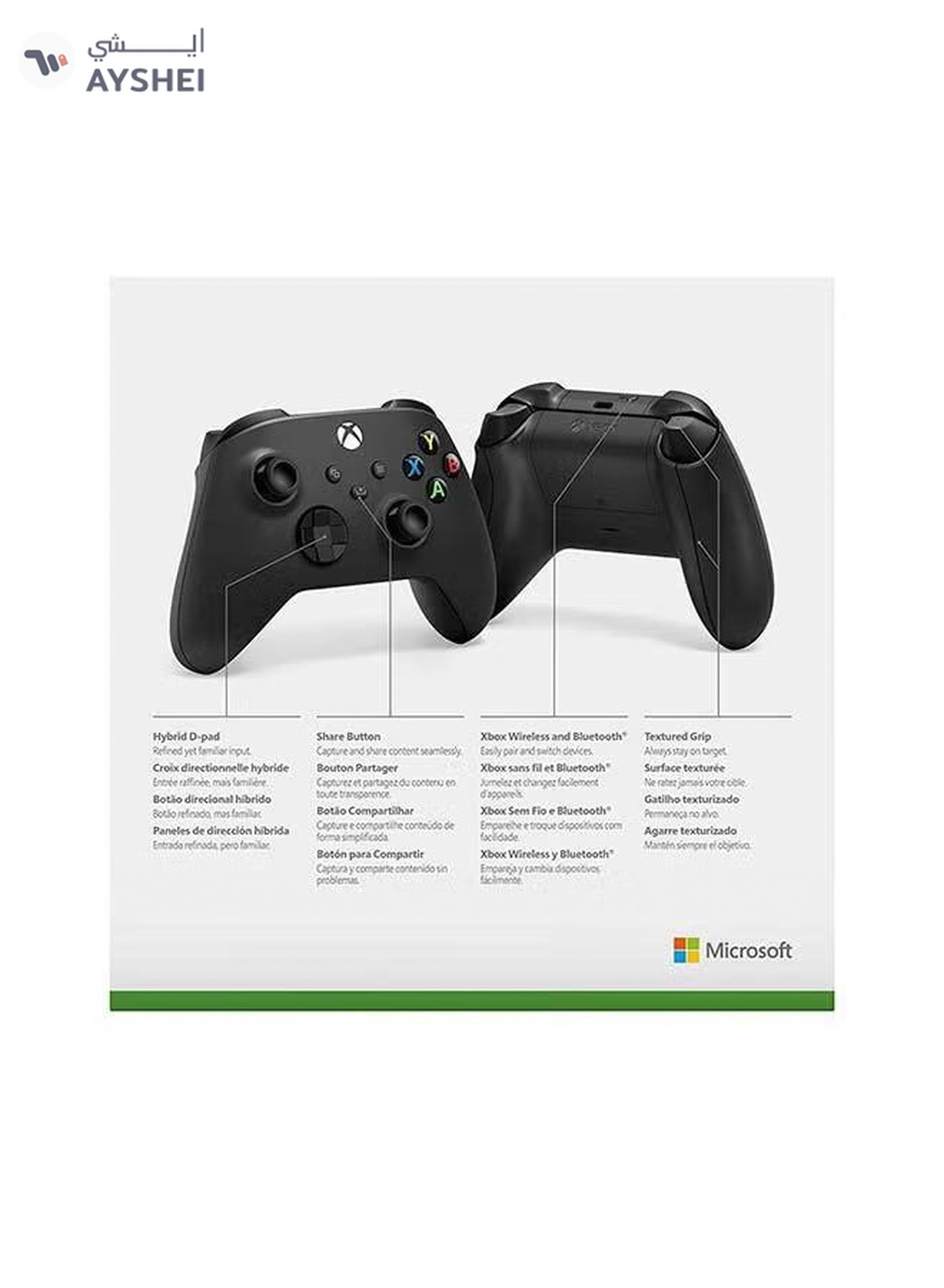 Microsodt Xbox Wireless Controller For Xbox Series X|S, Xbox One, Windows10, Android, And IOS - Black-3-3