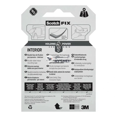 Scotch Fix Double-Face Interior Mounting Tape – Strong Adhesive for Secure Bonding on Various Surfaces (19 mm x 1.5 m)-5