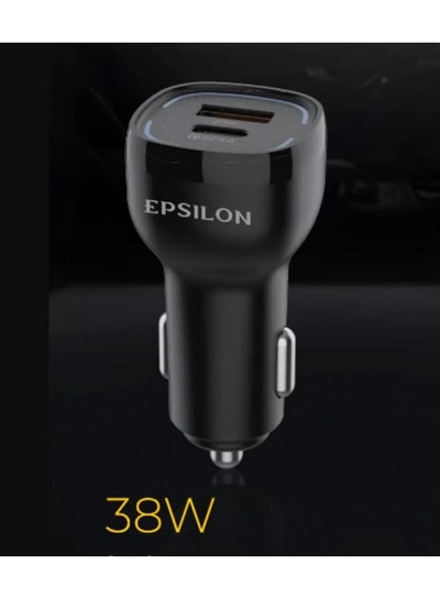Epsilon Car Charger- 38W Max PD and QC 3.0 Dual Port, Power Delivery, Quick Charge-0