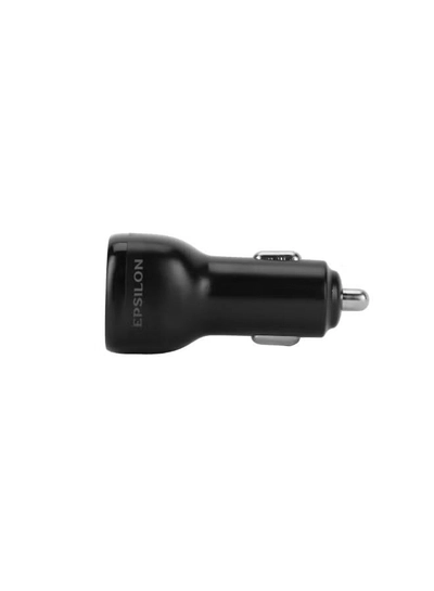 Epsilon Car Charger- 38W Max PD and QC 3.0 Dual Port, Power Delivery, Quick Charge-3