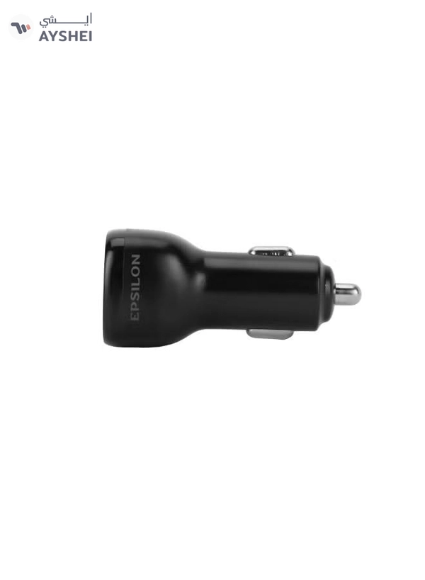 Epsilon Car Charger- 38W Max PD and QC 3.0 Dual Port, Power Delivery, Quick Charge