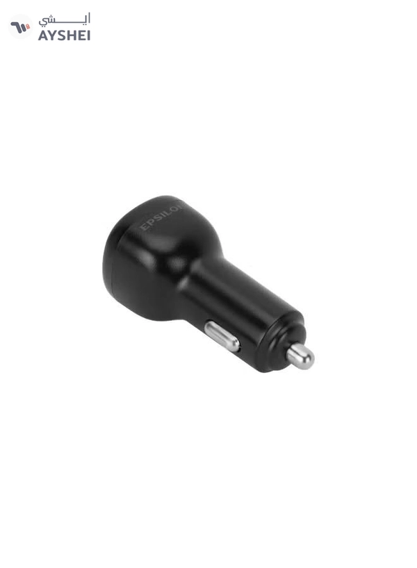 Epsilon Car Charger- 38W Max PD and QC 3.0 Dual Port, Power Delivery, Quick Charge