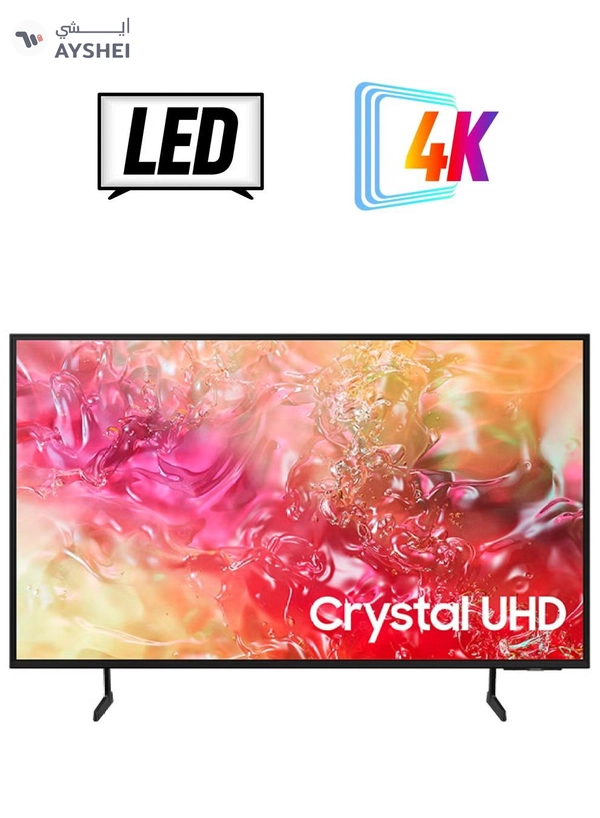 Samsung Smart TV, Crystal UHD, DU7000, 43 Inch, 2024, International Version PurColor, 4K Upscaling, Tizen OS, Q-Symphony UA43DU7000 Black