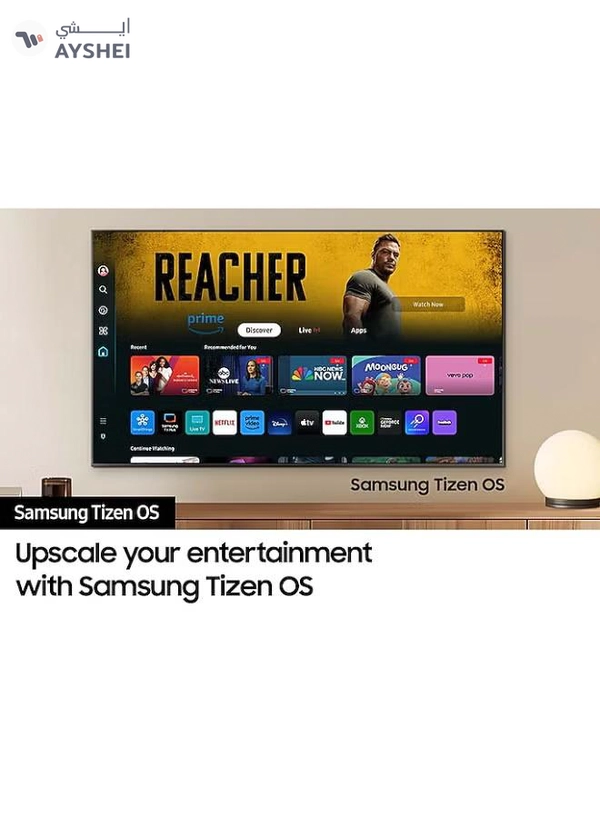 Samsung Smart TV, Crystal UHD, DU7000, 43 Inch, 2024, International Version PurColor, 4K Upscaling, Tizen OS, Q-Symphony UA43DU7000 Black