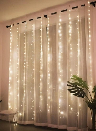 Yuwell Ramadan Light 50 Meter 480 LED Warm White LED Fairy Light Exterior Waterproof Light For Ramadan Decoration Curtain Light For Home and Outdoor Decoration Light Multimode Operated Light-2