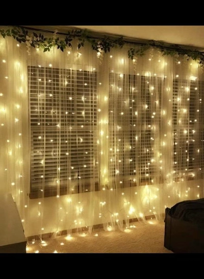 Yuwell Ramadan Light 50 Meter 480 LED Warm White LED Fairy Light Exterior Waterproof Light For Ramadan Decoration Curtain Light For Home and Outdoor Decoration Light Multimode Operated Light-5