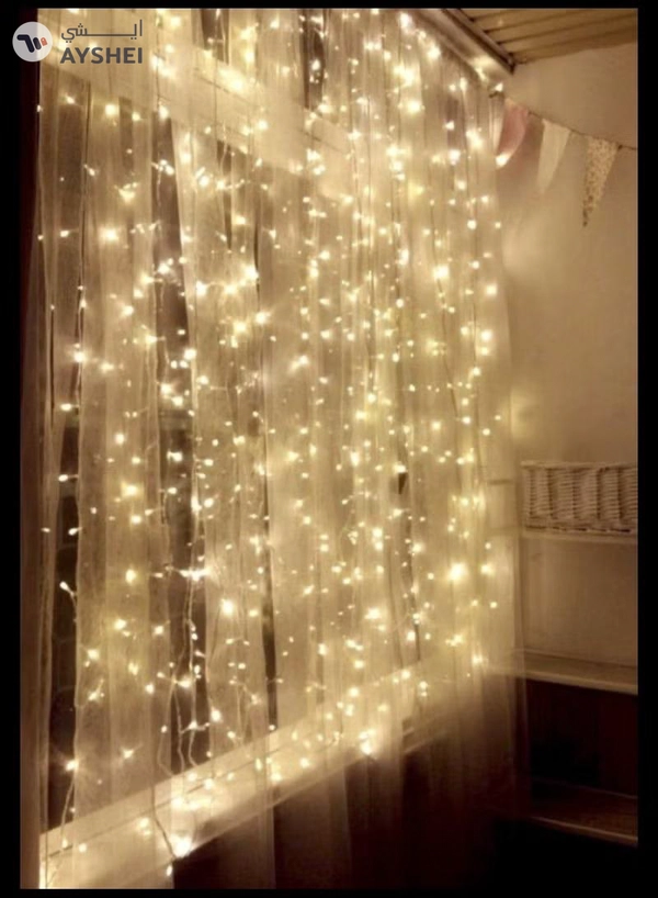 Yuwell Ramadan Light 50 Meter 480 LED Warm White LED Fairy Light Exterior Waterproof Light For Ramadan Decoration Curtain Light For Home and Outdoor Decoration Light Multimode Operated Light