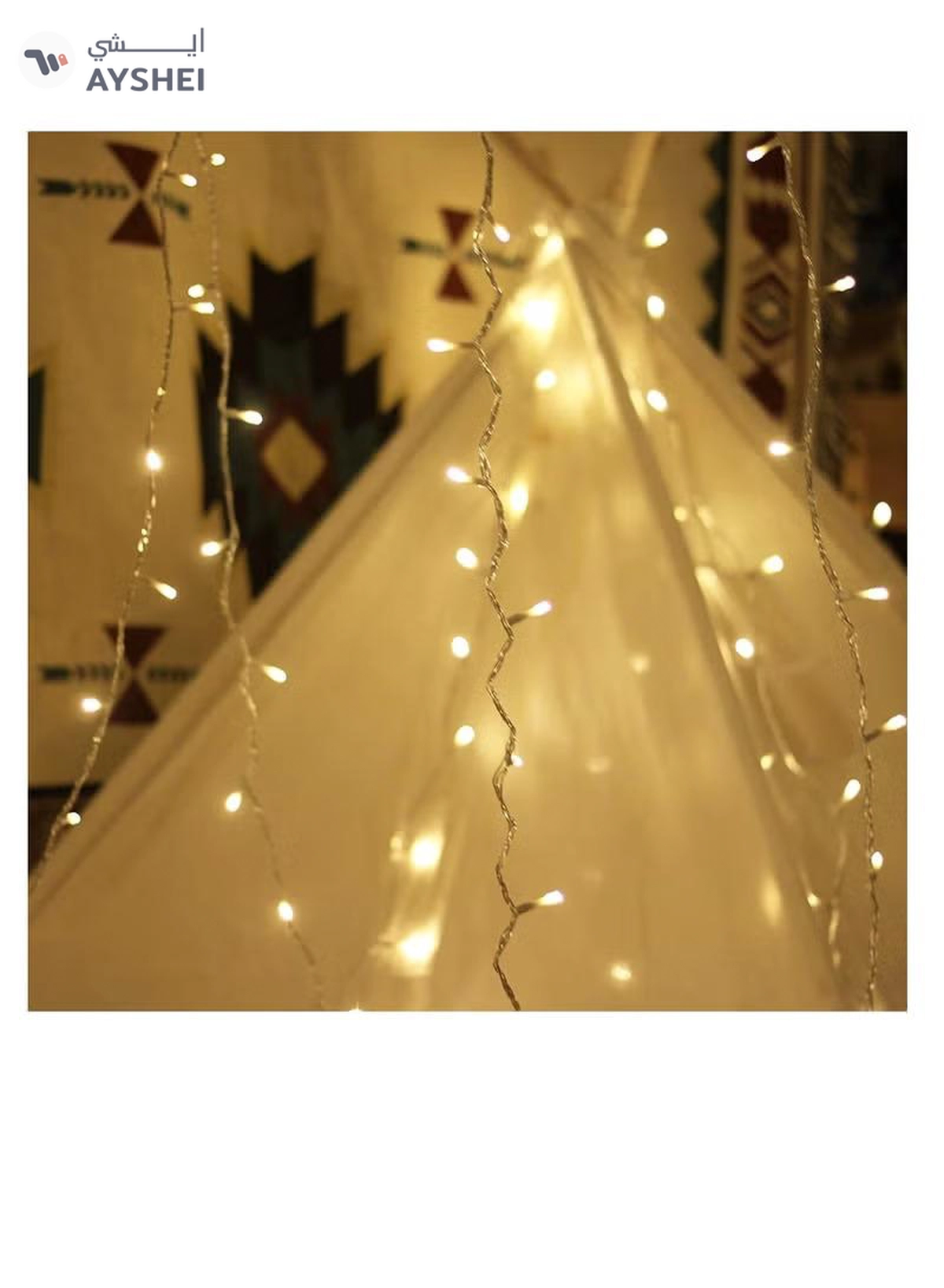Yuwell Ramadan Light 50 Meter 480 LED Warm White LED Fairy Light Exterior Waterproof Light For Ramadan Decoration Curtain Light For Home and Outdoor Decoration Light Multimode Operated Light-1-1