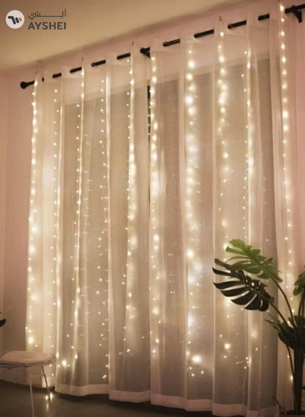 Yuwell Ramadan Light 50 Meter 480 LED Warm White LED Fairy Light Exterior Waterproof Light For Ramadan Decoration Curtain Light For Home and Outdoor Decoration Light Multimode Operated Light-2-2