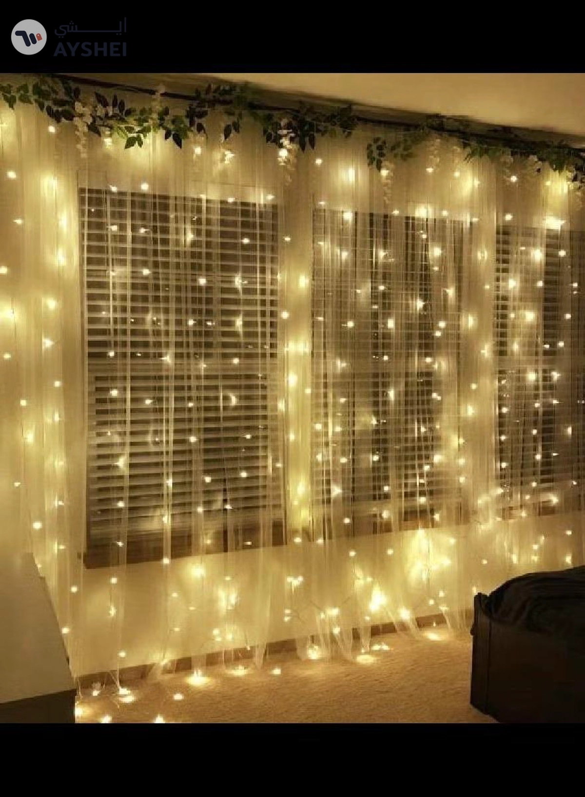 Yuwell Ramadan Light 50 Meter 480 LED Warm White LED Fairy Light Exterior Waterproof Light For Ramadan Decoration Curtain Light For Home and Outdoor Decoration Light Multimode Operated Light-5-5