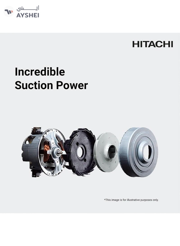 HITACHI Drum Vacuum Cleaner 2100 Watts, 18L Tank Dust Capacity, Aero Power Brush to Clean Efficiently, Metal Pipe, Dusting Brush & Crevice Nozzle, Washable Filter, Best for Home & Office 18 L 2100 W CV955NBLGCM Blue/Purple