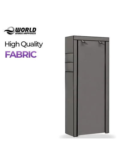 Eworld 10 Tier Shoe Rack Canvas Storage Cabinet Rack with 27 Pairs Shoes Space Organizer-4