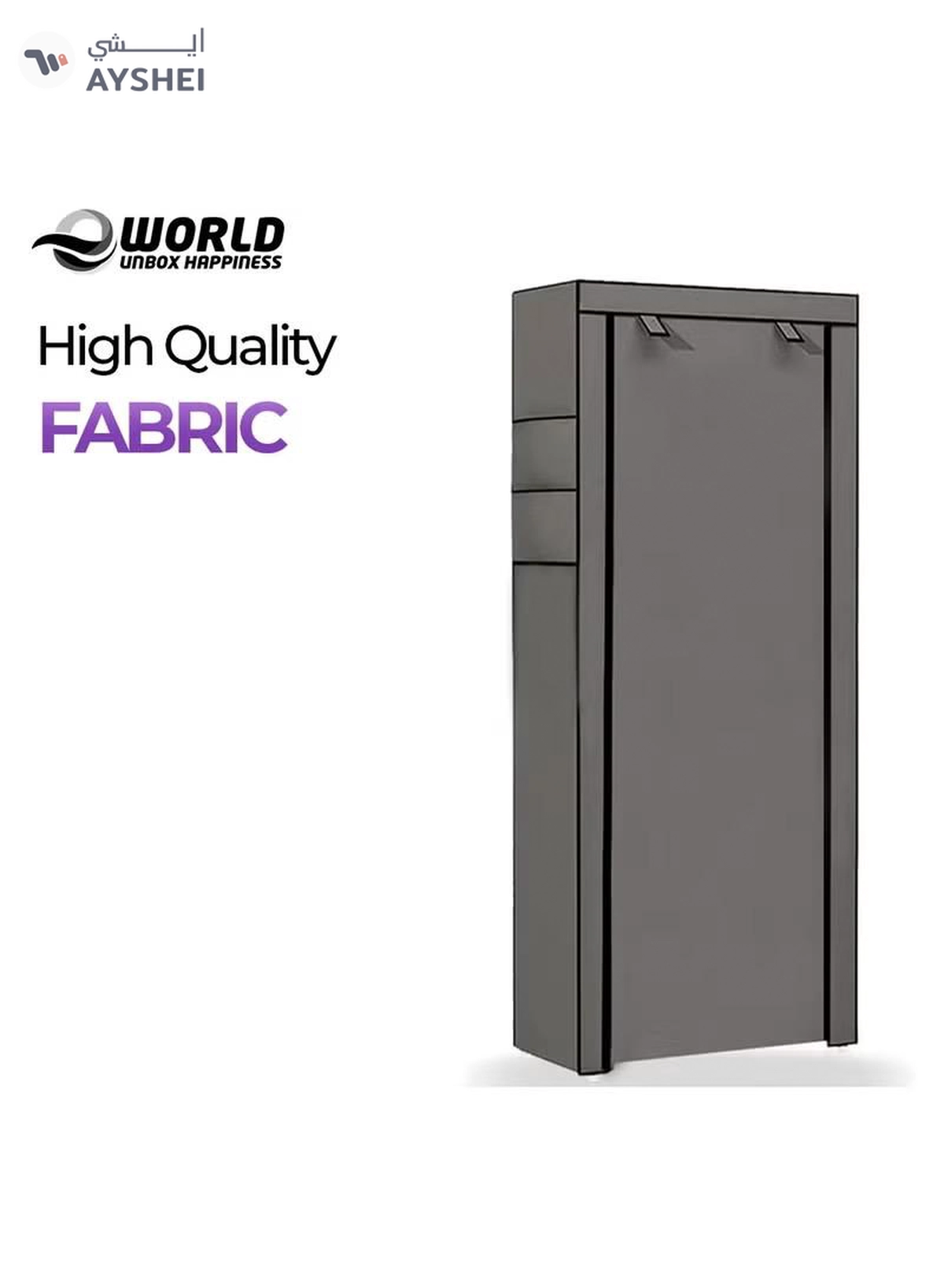 Eworld 10 Tier Shoe Rack Canvas Storage Cabinet Rack with 27 Pairs Shoes Space Organizer-4-4