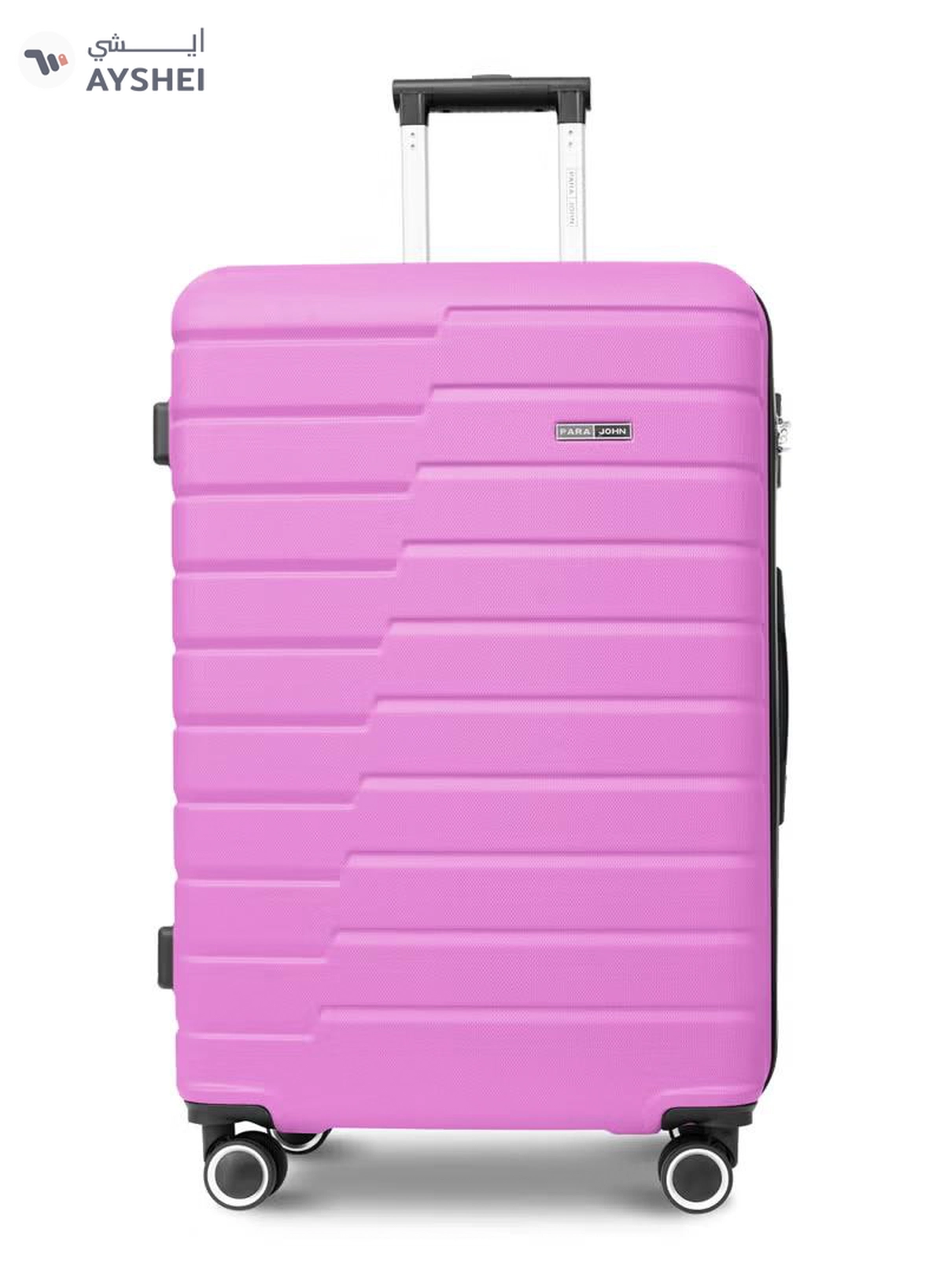 PARAJOHN Series Set of 2 Luggage | Lightweight Small 10KG & Large 30KG ABS 4 Wheels Trolley Hardsided Travel Suitcase Pink-4-4