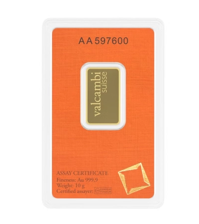 Valcambi Suisse 10g 24K (999.9) Pure Minted Gold Bar - Variable Design-2