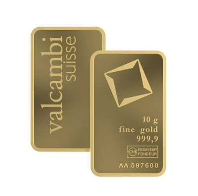 Valcambi Suisse 10g 24K (999.9) Pure Minted Gold Bar - Variable Design-3