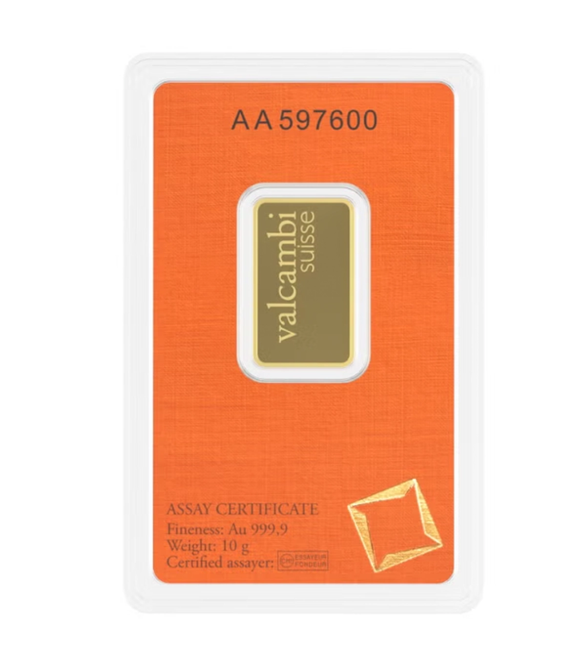 Valcambi Suisse 10g 24K (999.9) Pure Minted Gold Bar - Variable Design-2-2