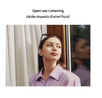 Huawei FreeClip Wireless Earphones, Bluetooth Earbuds, Futuristic Aesthetic Design-4