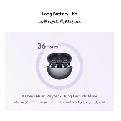 Huawei FreeClip Wireless Earphones, Bluetooth Earbuds, Futuristic Aesthetic Design-6