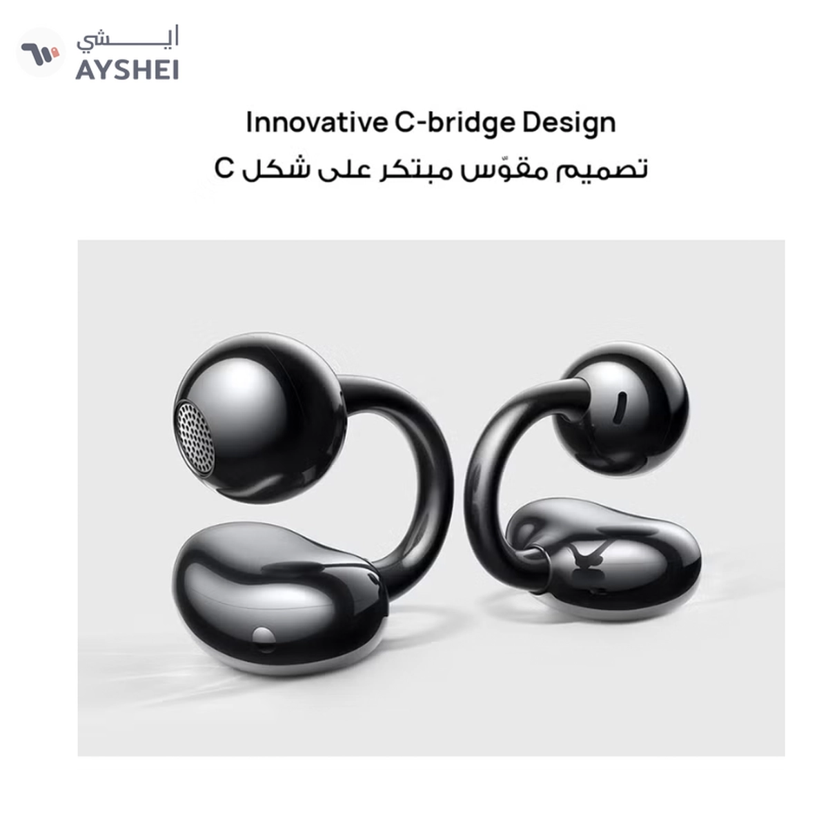 Huawei FreeClip Wireless Earphones, Bluetooth Earbuds, Futuristic Aesthetic Design-2-2