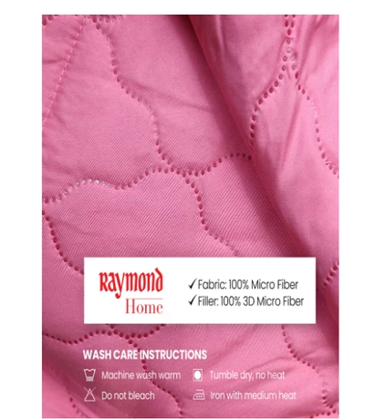 Raymond Home Microfiber Quilt All Season AC Soft Lightweight Blanket Double Bed -4