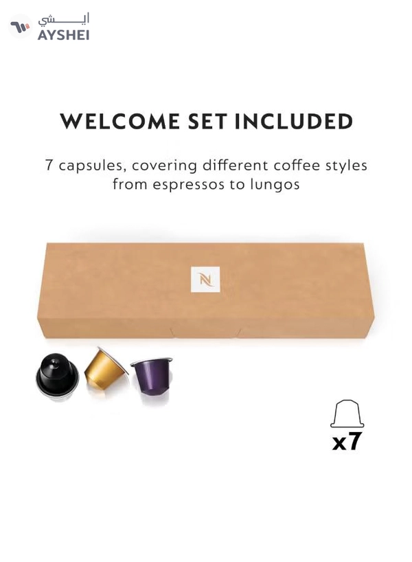 Nespresso Inissia D40 Espresso Capsule Coffee Machine, 19 Bar Pressure 0.7 L 1260 W NN-D40-ME-BK-NE5 / NN-D40-EU-BK-NE5 Black