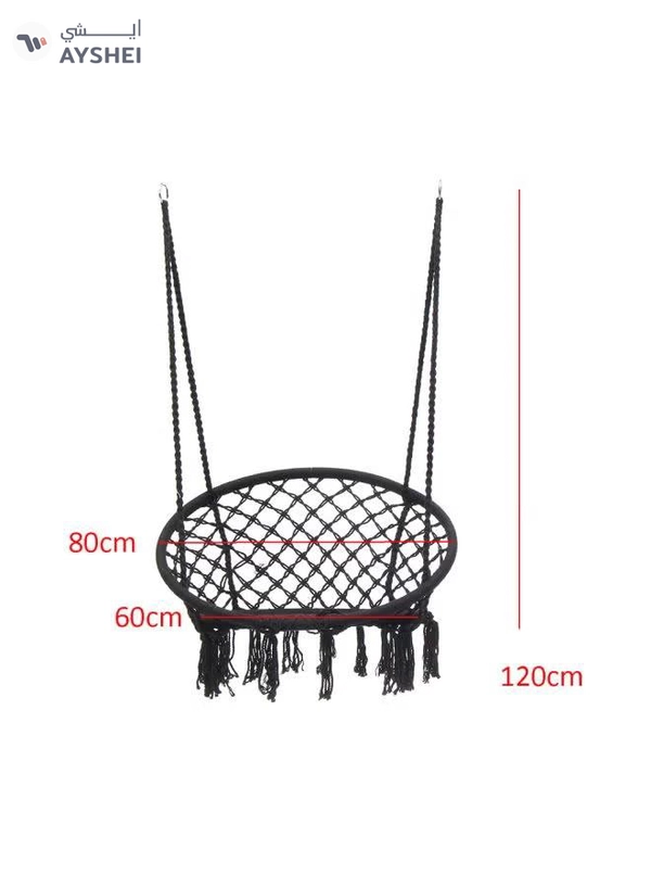 ANTILOP Round Hammock Chair Swing Black