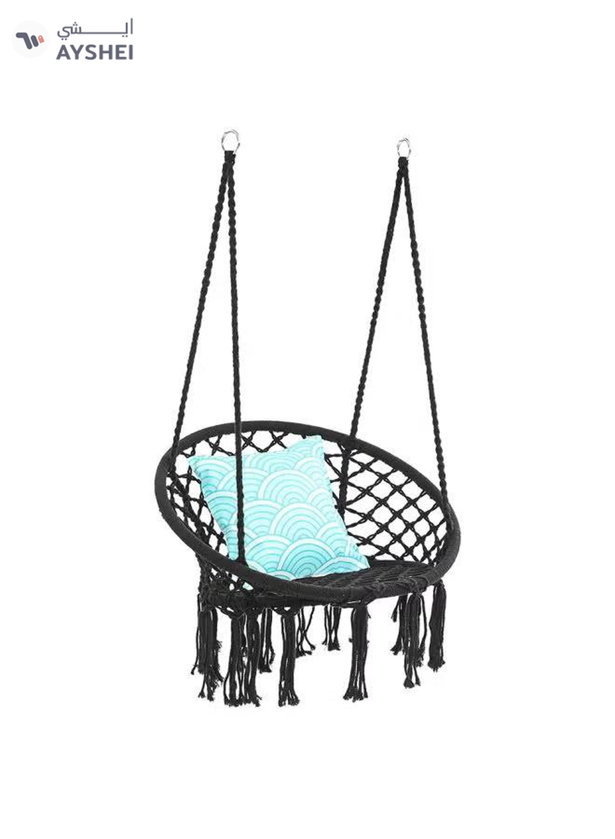 ANTILOP Round Hammock Chair Swing Black-2-2