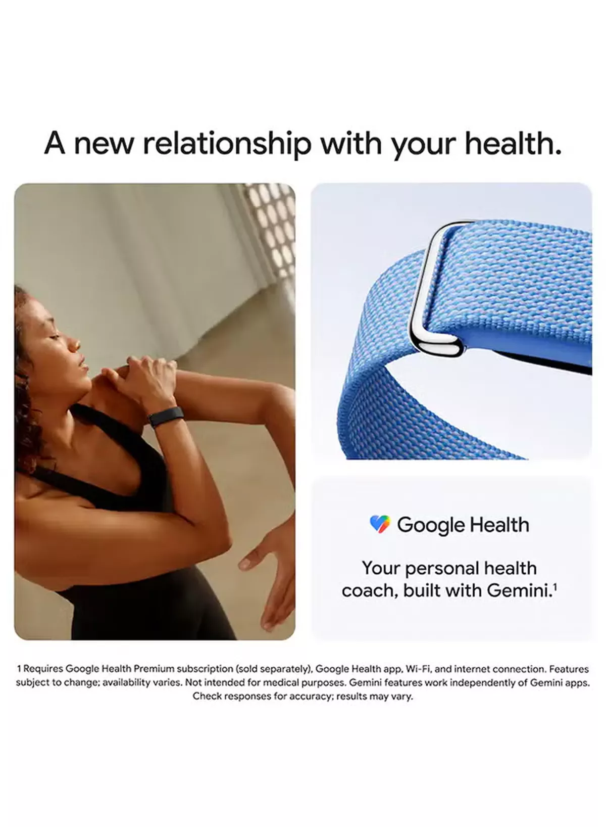 Google Fitbit Air - Screenless Fitness & Health Tracker with Heart Rate, Sleep and Activity Monitoring, AI-Powered Coaching, Up to 7 Days Battery Life, Compatible with iOS and Android, Obsidian-5-5