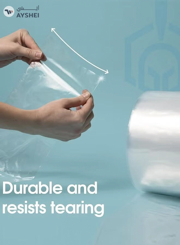 Eworld Transparent Polythene Food Storage Bags Roll, Extra-Thick, Leakproof