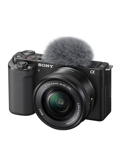 Sony Alpha ZV-E10L Interchangeable Lens Vlog Digital Camera, Large APS-C type 24.2-Megapixel Exmor CMOS Sensor With 16-50 mm Lens, 24.2MP, Black-0