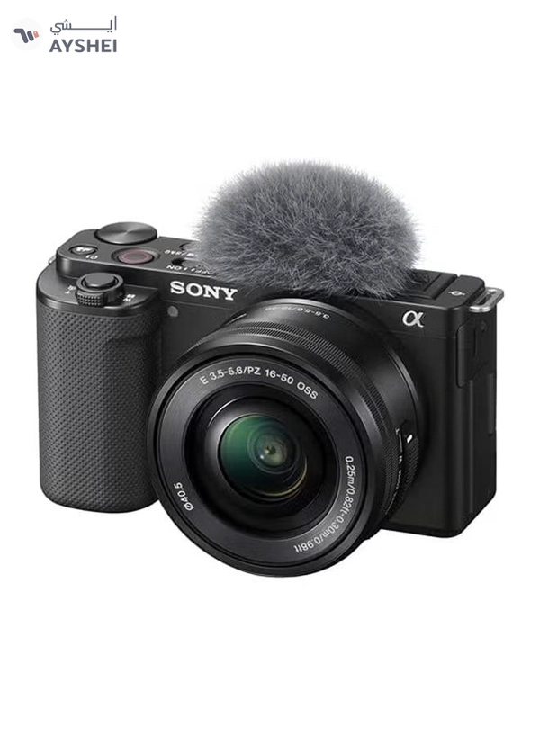 Sony Alpha ZV-E10L Interchangeable Lens Vlog Digital Camera, Large APS-C type 24.2-Megapixel Exmor CMOS Sensor With 16-50 mm Lens, 24.2MP, Black