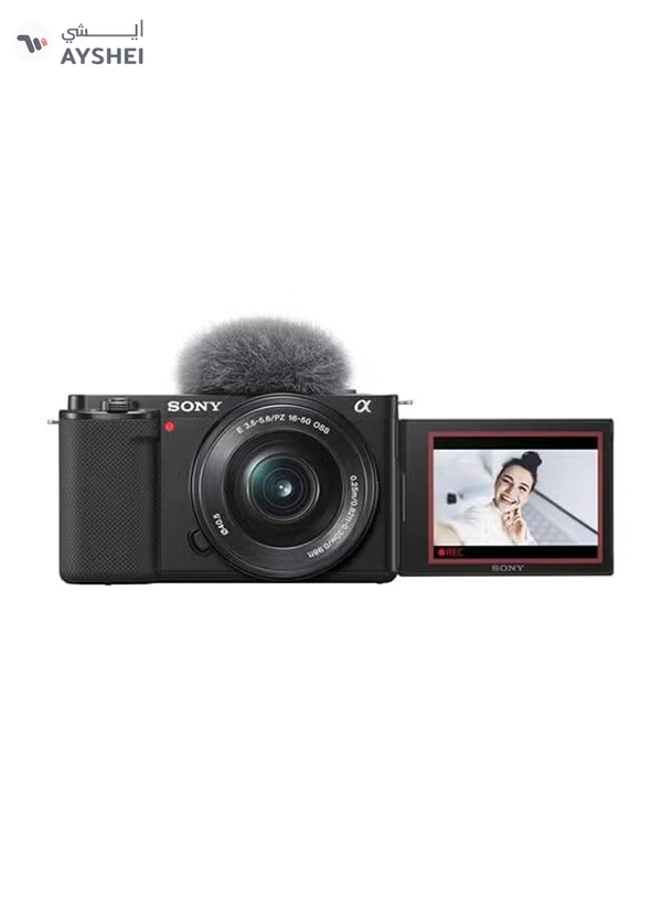 Sony Alpha ZV-E10L Interchangeable Lens Vlog Digital Camera, Large APS-C type 24.2-Megapixel Exmor CMOS Sensor With 16-50 mm Lens, 24.2MP, Black