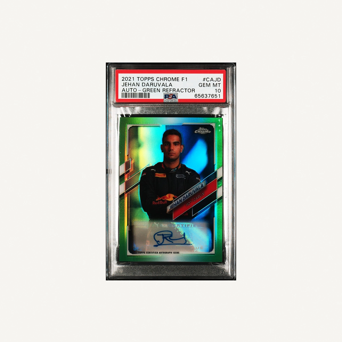 2021 Topps Chrome Formula 1 Green Refractor Autograph of Jehan Daruvala-0-0