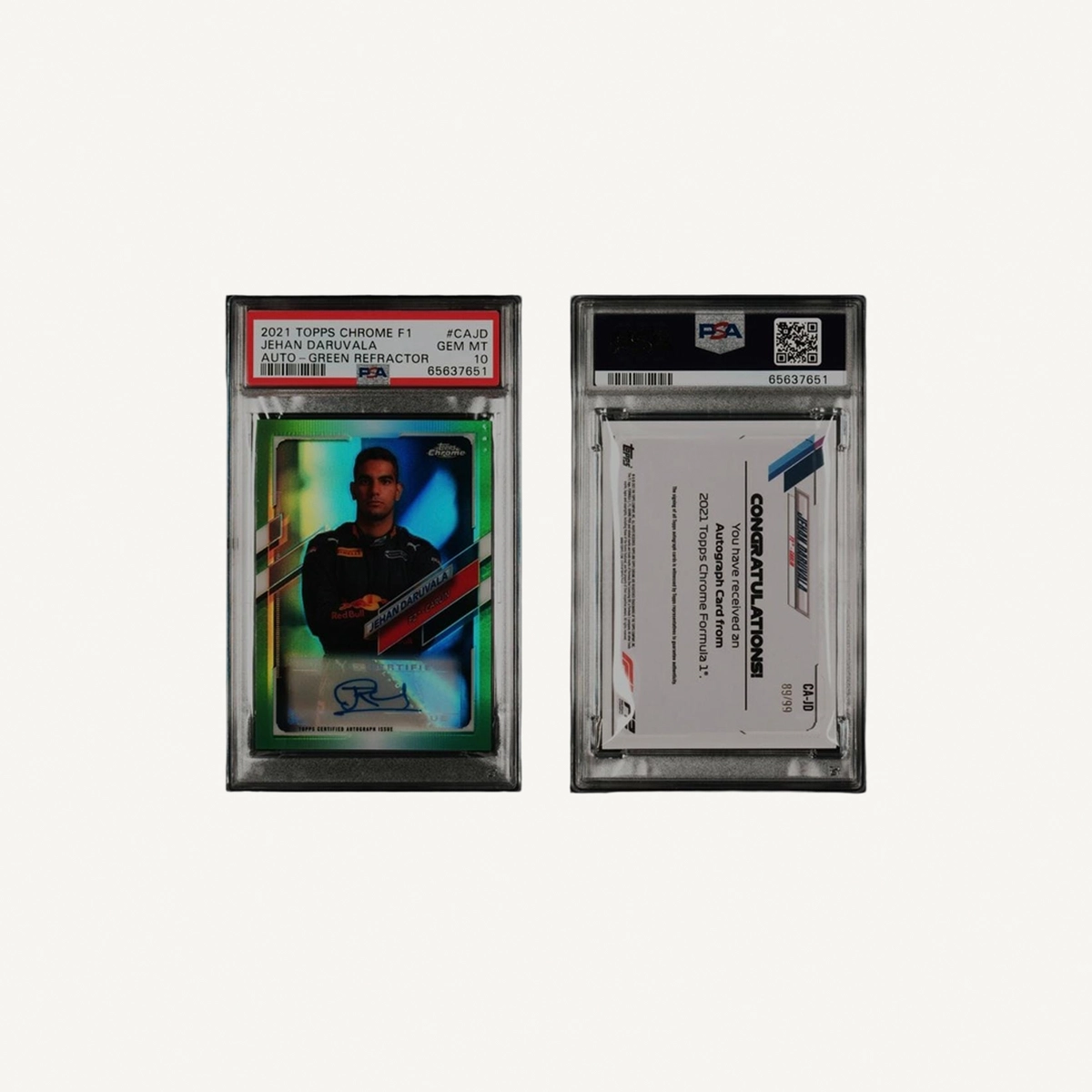 2021 Topps Chrome Formula 1 Green Refractor Autograph of Jehan Daruvala-1-1